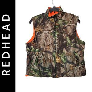 RedHead Men's Camouflage Size XL Reversible Sleeveless Vest Pockets Zipper Front